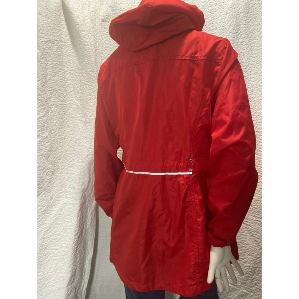 Jones New York Red Packable Rain Jacket Parka Windbreaker | Street Style Size L - Picture 4 of 15